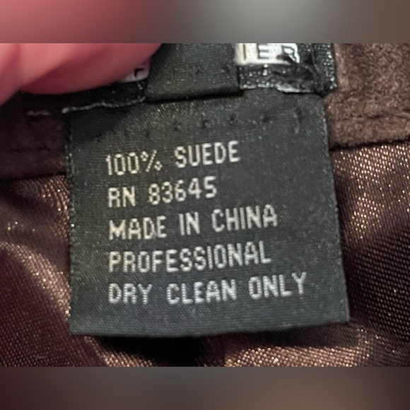 New Frontier Women's Dark Brown Suede Satin Lined Bootcut Pants Sz 2 - Picture 4 of 7